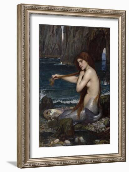 A Mermaid, 1900 (Oil on Canvas)-John William Waterhouse-Framed Giclee Print