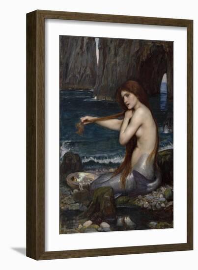 A Mermaid, 1900 (Oil on Canvas)-John William Waterhouse-Framed Giclee Print