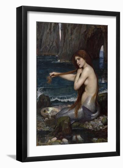 A Mermaid, 1900 (Oil on Canvas)-John William Waterhouse-Framed Giclee Print