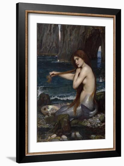 A Mermaid, 1900 (Oil on Canvas)-John William Waterhouse-Framed Giclee Print