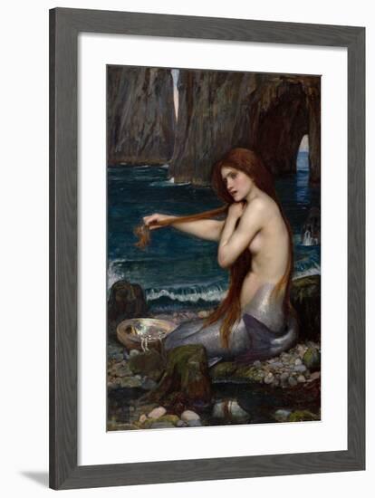 A Mermaid, 1900-John William Waterhouse-Framed Art Print