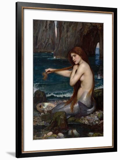 A Mermaid, 1900-John William Waterhouse-Framed Art Print