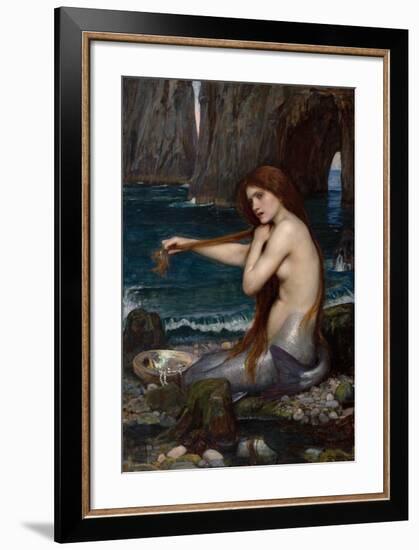 A Mermaid, 1900-John William Waterhouse-Framed Art Print