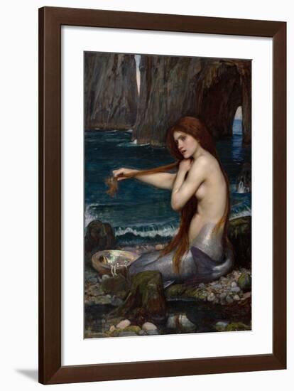 A Mermaid, 1900-John William Waterhouse-Framed Art Print