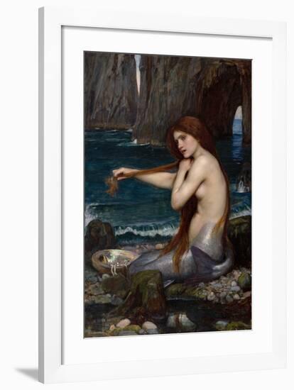 A Mermaid, 1900-John William Waterhouse-Framed Art Print