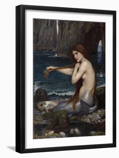 A Mermaid, 1900-John William Waterhouse-Framed Premium Giclee Print