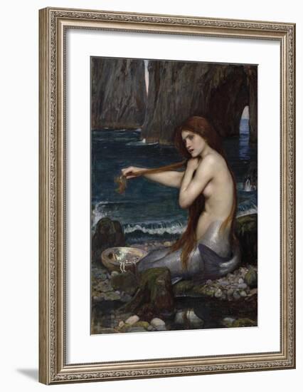 A Mermaid, 1900-John William Waterhouse-Framed Premium Giclee Print