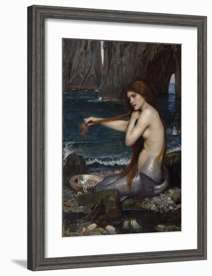 A Mermaid, 1900-John William Waterhouse-Framed Premium Giclee Print