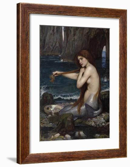 A Mermaid, 1900-John William Waterhouse-Framed Premium Giclee Print