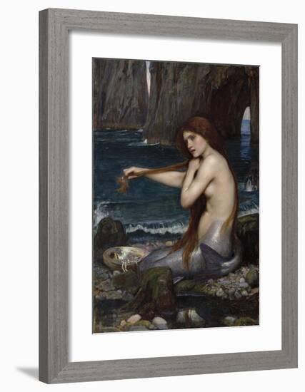 A Mermaid, 1900-John William Waterhouse-Framed Premium Giclee Print