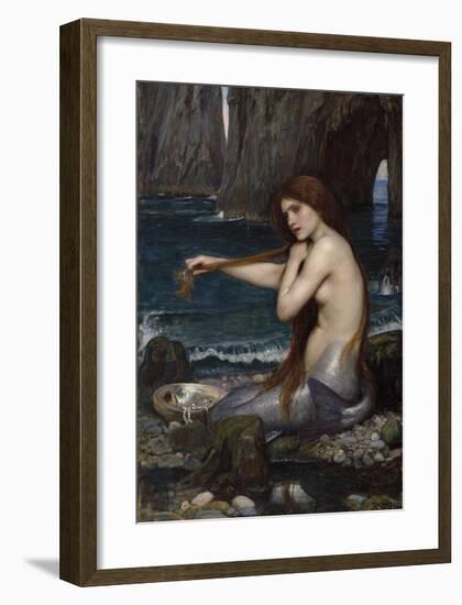 A Mermaid, 1900-John William Waterhouse-Framed Premium Giclee Print