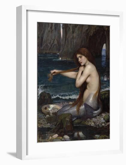 A Mermaid, 1900-John William Waterhouse-Framed Premium Giclee Print