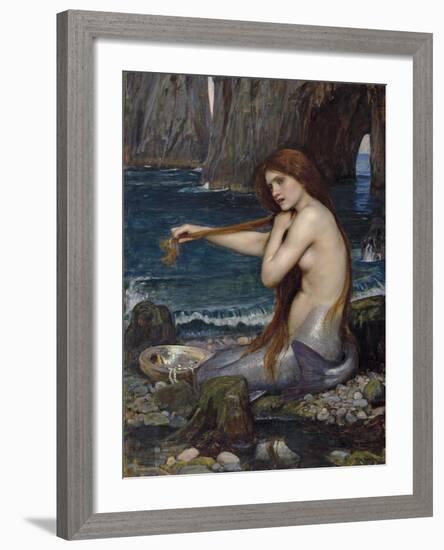 A Mermaid, 1900-John William Waterhouse-Framed Giclee Print