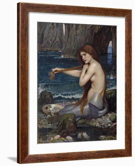 A Mermaid, 1900-John William Waterhouse-Framed Giclee Print