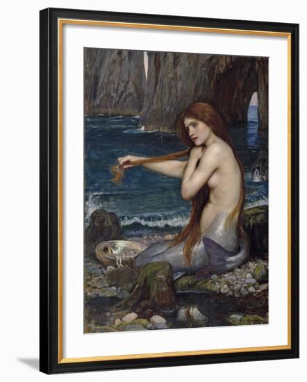 A Mermaid, 1900-John William Waterhouse-Framed Giclee Print