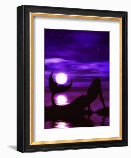 A Mermaid's Wish-Julie Fain-Framed Art Print