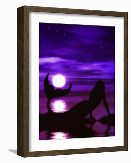 A Mermaid's Wish-Julie Fain-Framed Art Print