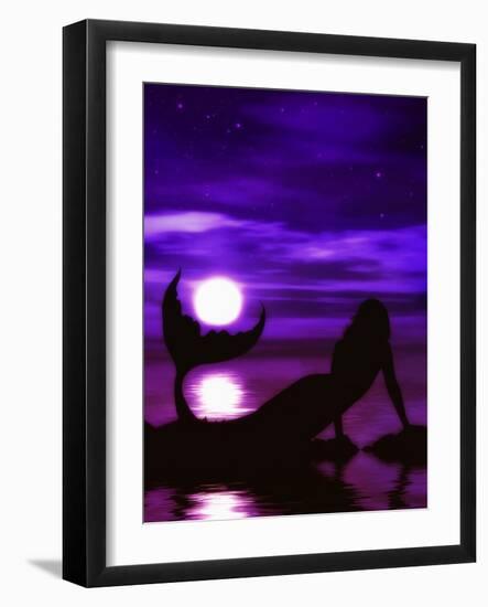 A Mermaid's Wish-Julie Fain-Framed Art Print