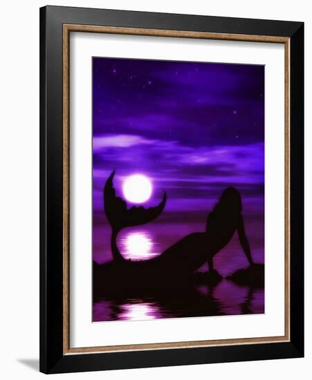 A Mermaid's Wish-Julie Fain-Framed Art Print