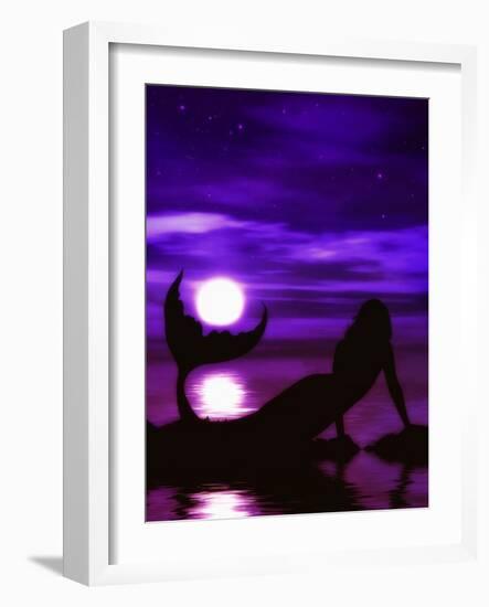 A Mermaid's Wish-Julie Fain-Framed Art Print