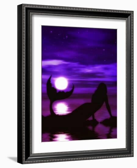 A Mermaid's Wish-Julie Fain-Framed Art Print