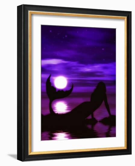 A Mermaid's Wish-Julie Fain-Framed Art Print