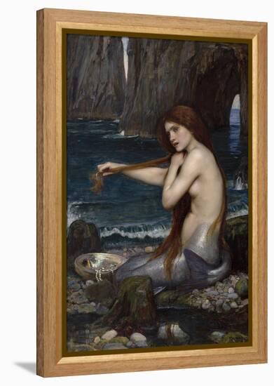 A Mermaid-John William Waterhouse-Framed Premier Image Canvas