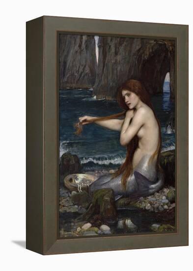 A Mermaid-John William Waterhouse-Framed Premier Image Canvas