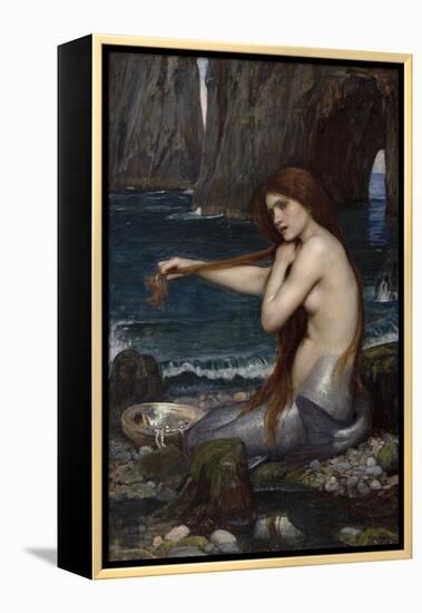 A Mermaid-John William Waterhouse-Framed Premier Image Canvas