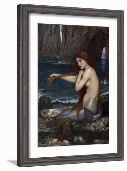 A Mermaid-John William Waterhouse-Framed Premium Giclee Print