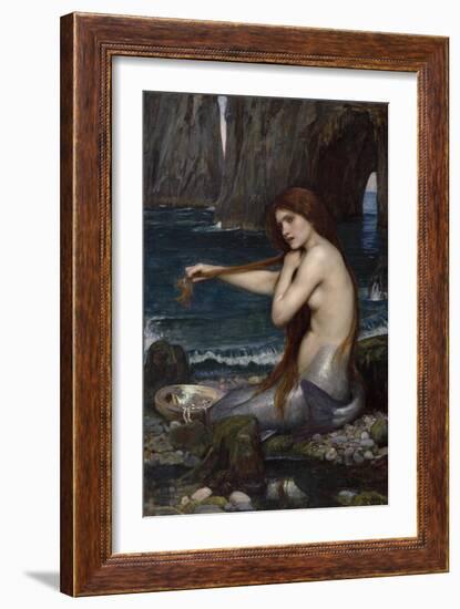 A Mermaid-John William Waterhouse-Framed Premium Giclee Print