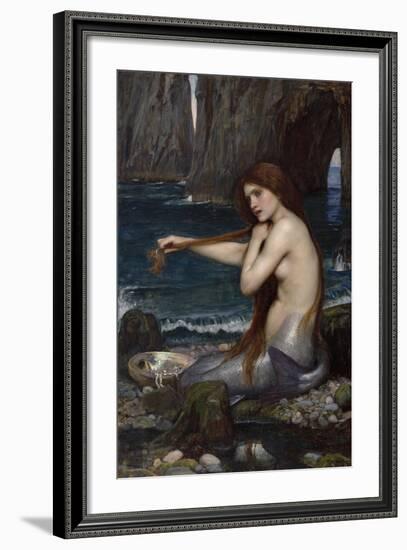 A Mermaid-John William Waterhouse-Framed Giclee Print