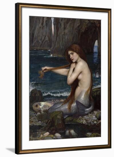 A Mermaid-John William Waterhouse-Framed Giclee Print