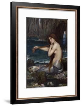 A Mermaid-John William Waterhouse-Framed Giclee Print