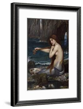 A Mermaid-John William Waterhouse-Framed Giclee Print