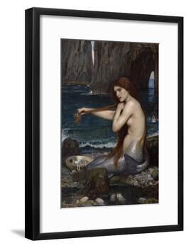 A Mermaid-John William Waterhouse-Framed Giclee Print