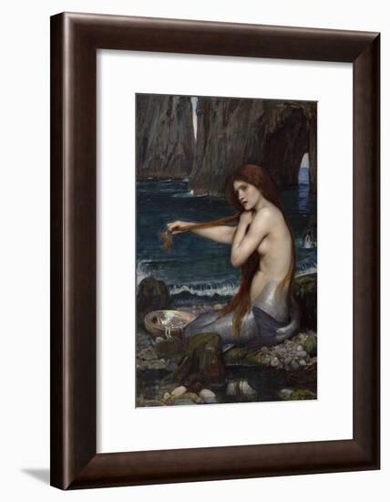 A Mermaid-John William Waterhouse-Framed Giclee Print