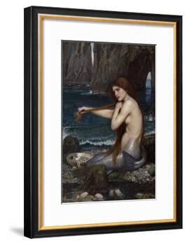 A Mermaid-John William Waterhouse-Framed Giclee Print