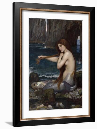 A Mermaid-John William Waterhouse-Framed Giclee Print