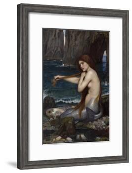 A Mermaid-John William Waterhouse-Framed Giclee Print