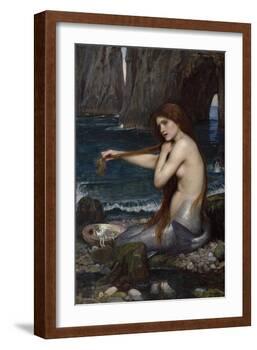 A Mermaid-John William Waterhouse-Framed Giclee Print