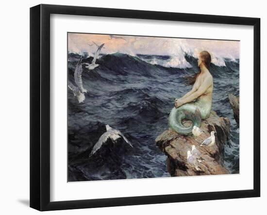 A Mermaid-Charles Murray Padday-Framed Art Print