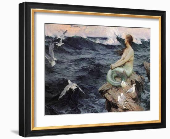 A Mermaid-Charles Murray Padday-Framed Art Print