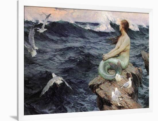 A Mermaid-Charles Murray Padday-Framed Art Print