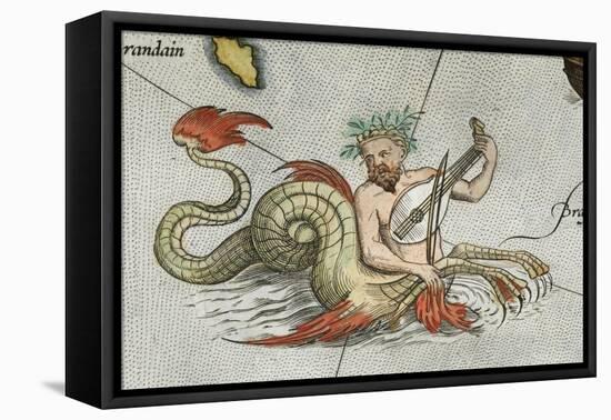 a Merman, Playing an Instrument-Abraham Ortelius-Framed Premier Image Canvas