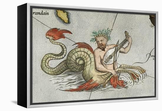 a Merman, Playing an Instrument-Abraham Ortelius-Framed Premier Image Canvas