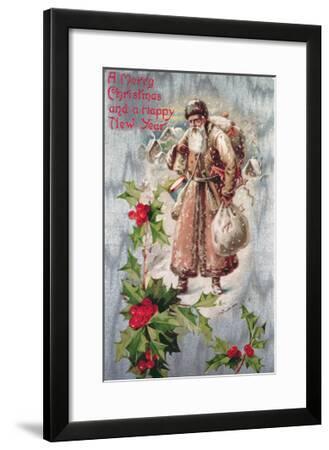 A Merry Christmas And A Happy New Year Victorian Card C 1890 1910 Giclee Print By Art Com