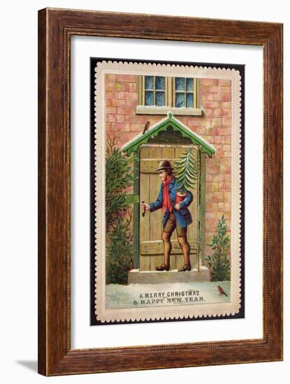 A Merry Christmas and a Happy New Year-null-Framed Giclee Print