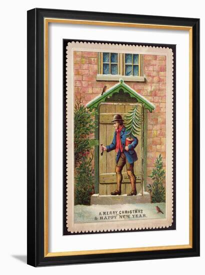 A Merry Christmas and a Happy New Year-null-Framed Giclee Print