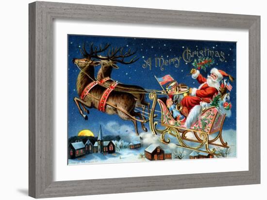 A Merry Christmas-null-Framed Art Print